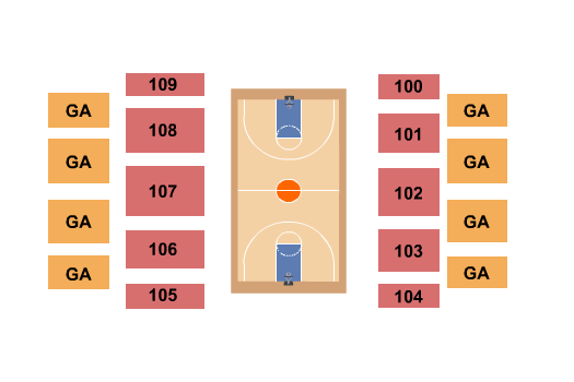 Hilliard Gates Sports Center Basketball Seating Chart