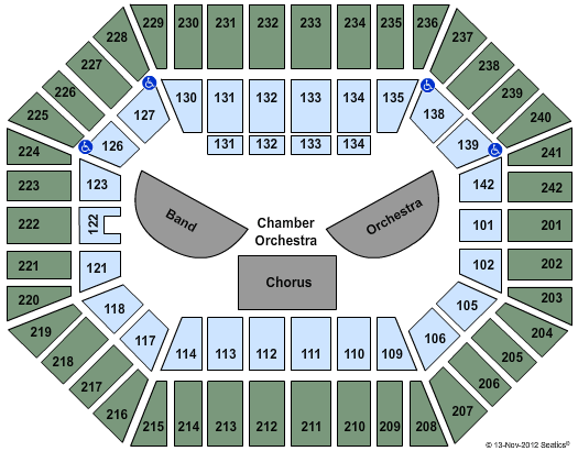 Hilton Coliseum All State Music Festival Seating Chart