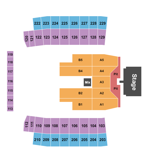 Historic Crew Stadium Hella Mega Tour Seating Chart