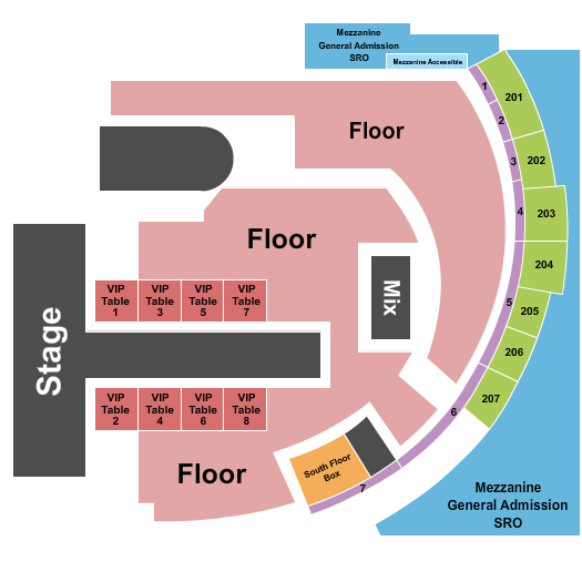 History - Toronto GA Floor w/ Catwalk Seating Chart