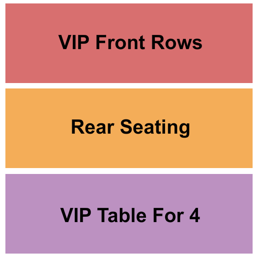 Hobart Art Theater VIP/Rear/Table Seating Chart