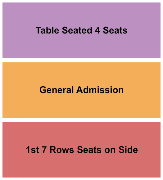 Hobart Art Theater GA/Table/Side Seats Seating Chart
