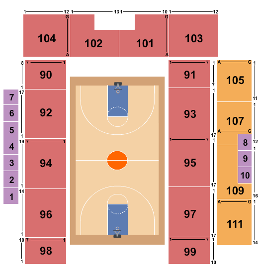 Holland Civic Center Basketball - Globetrotters Seating Chart