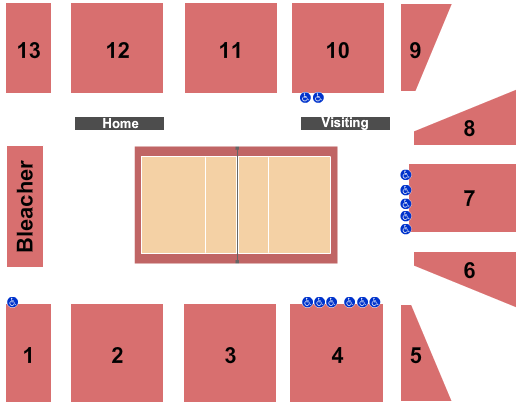Holloway Gymnasium Volleyball Seating Chart