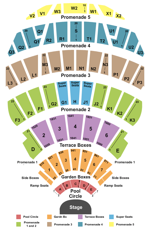 Hollywood Bowl End Stage Int Zone Seating Chart