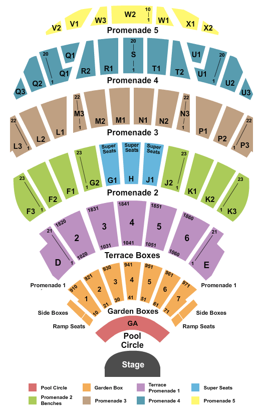 Hollywood Bowl Endstage 2 GA Pool Circ - Int Zone Seating Chart