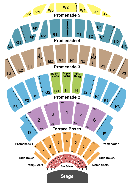 Counting Crows seating chart at Hollywood Bowl