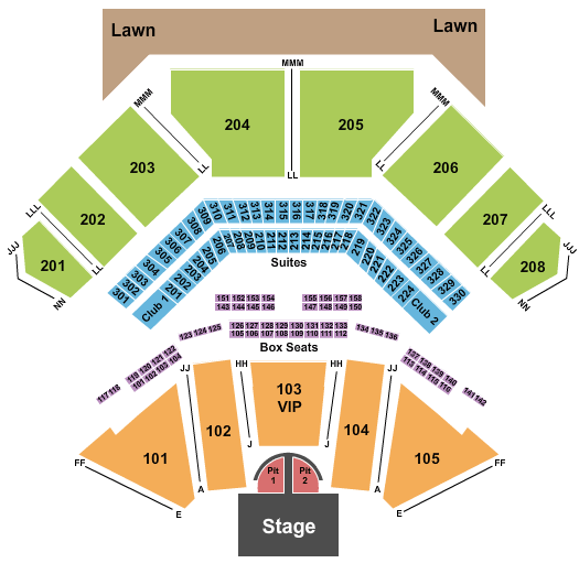 Credit Union 1 Amphitheatre Brad Paisley Seating Chart