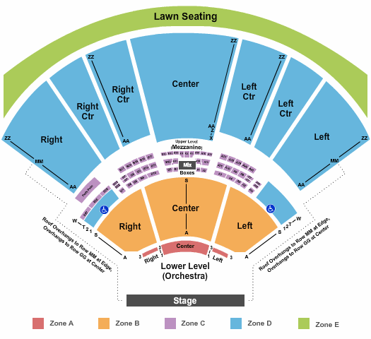 Hollywood Casino Amphitheatre - MO End Stage Zone Seating Chart
