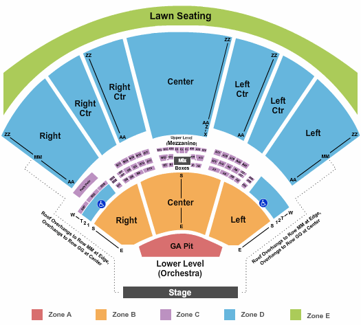 Hollywood Casino Amphitheatre - MO Endstage GA Pit Int Zone Seating Chart