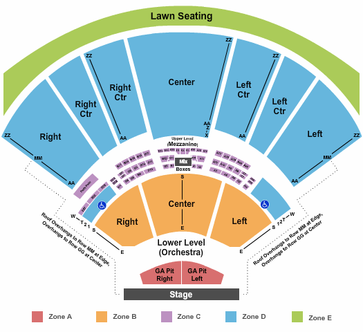 Detailed Seating Chart Hollywood Casino Amphitheater St Louis
