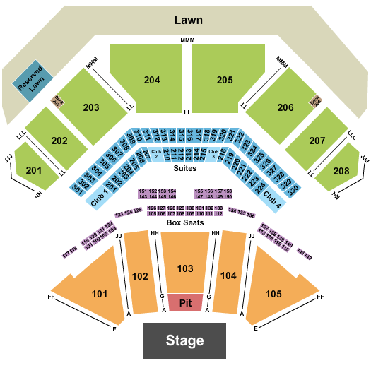 Credit Union 1 Amphitheatre Endstage GA Pit Seating Chart Cheapo