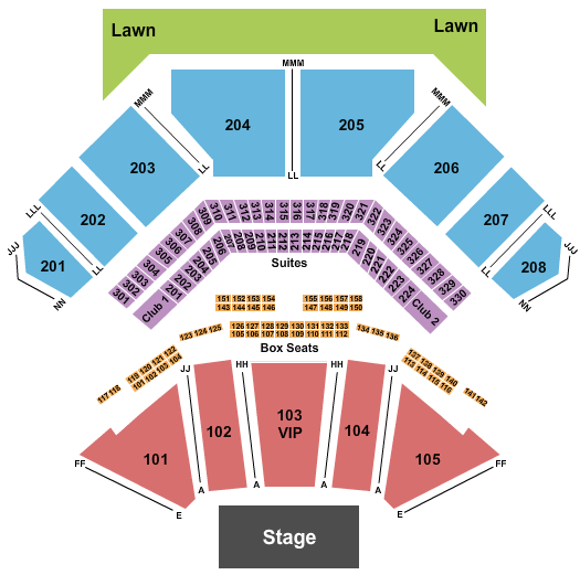 Hollywood Casino Amphitheatre Seating Chart - Tinley Park