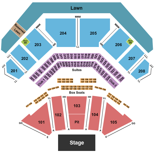 Credit Union 1 Amphitheatre Gorillaz Seating Chart