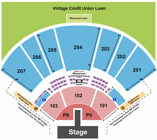 Hollywood Casino Amphitheatre - MO Greey Day Seating Chart