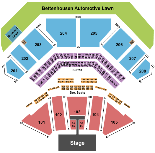 Credit Union 1 Amphitheatre Rascal Flatts Farewell Seating Chart