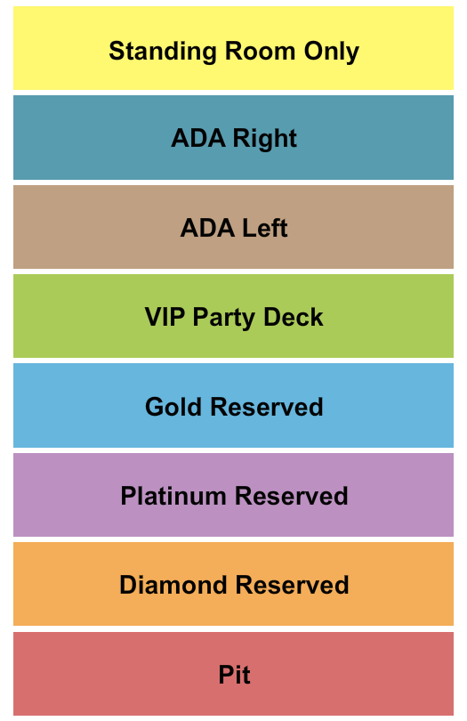 Hollywood Casino at Penn National Race Course Pit/Reserved/SRO Seating Chart