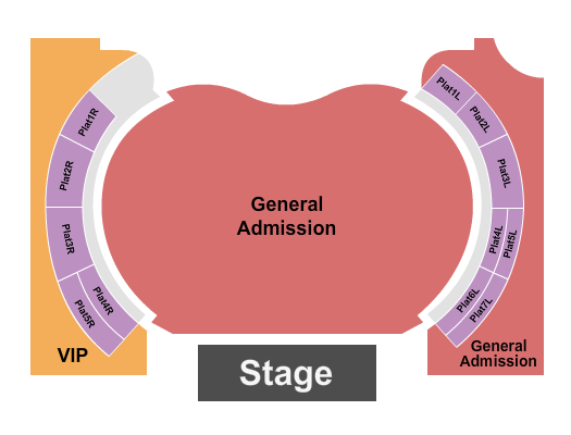 Hollywood Palladium Endstage - GA/VIP/Plat Seating Chart