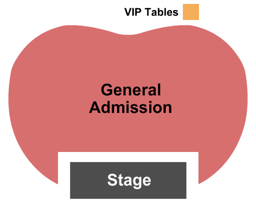 Hollywood Palladium General Admission with VIP Tables Seating Chart