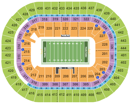Honda Center Arena Football Seating Chart