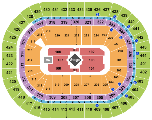 Honda Center Center Stage Seating Chart