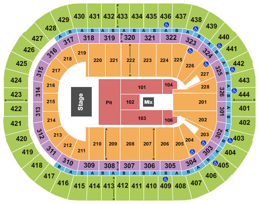 seating chart for Honda Center - Endstage - Small GA Pit - eventticketscenter.com