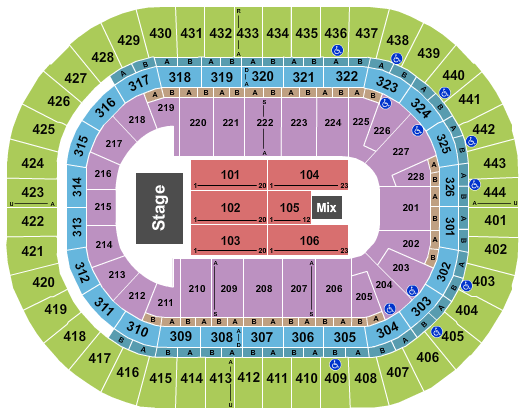 Honda Center Seating Chart Maps Los Angeles