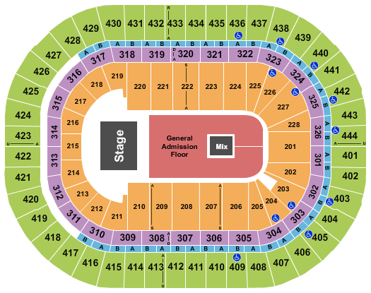 Honda Center Endstage GA Floor 2 Seating Chart