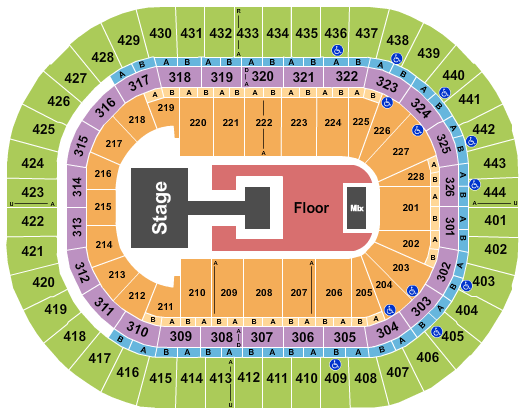 Honda Center Endstage GA Floor 3 Seating Chart