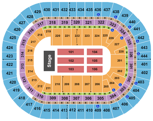 Honda Center End Stage Seating Chart