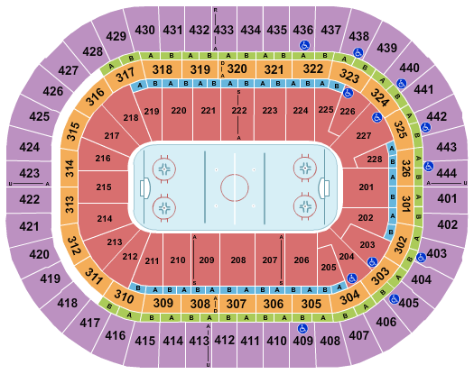seating chart for Honda Center - Hockey - eventticketscenter.com