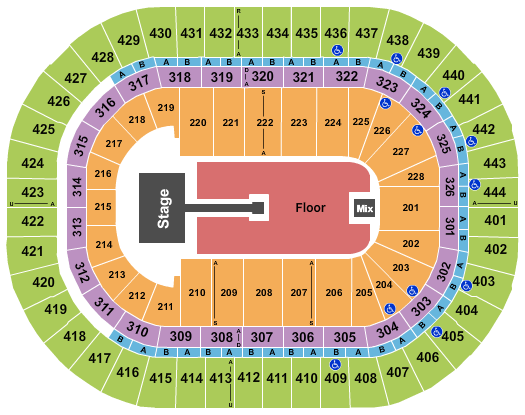 seating chart for Honda Center - Muse - eventticketscenter.com