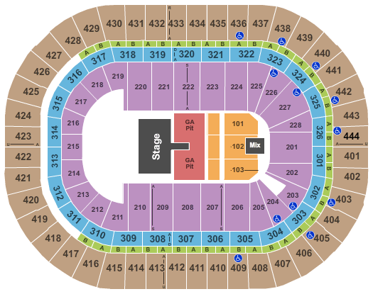 Honda Center Pentatonix Seating Chart