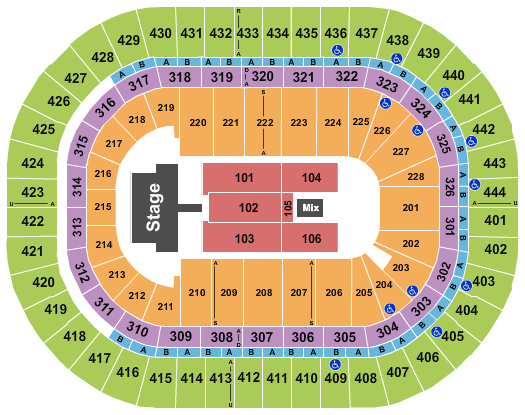 Honda Center Santa Fe Klan 1 Seating Chart