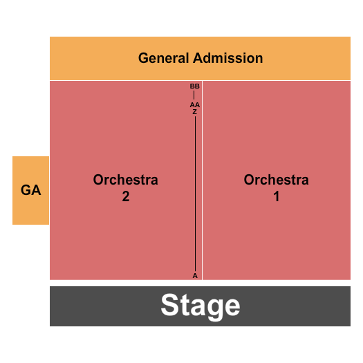 Horizon Events Center Endstage w/ SRO Seating Chart