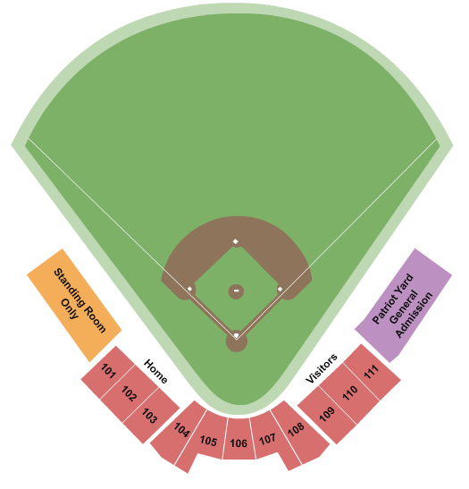 Horner Ballpark Baseball Seating Chart
