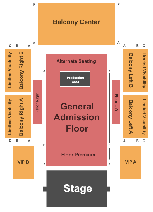 Caesars Casino - Southern Indiana Full House Seating Chart