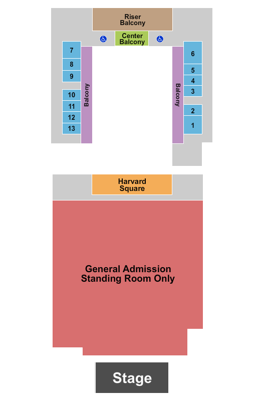 House Of Blues - Anaheim Endstage GA Floor Seating Chart