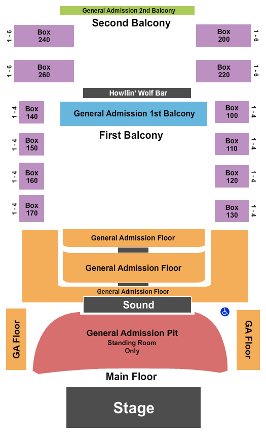 House Of Blues - Chicago All GA w/ Pit - Rsvd Boxes Seating Chart