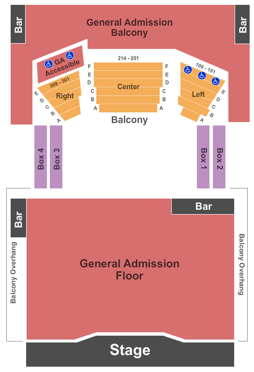 seating chart for House Of Blues - Cleveland - Endstage GA Flr - Resv & GA Balc - eventticketscenter.com
