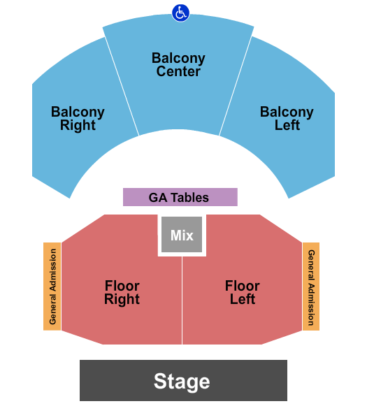 House Of Blues - Houston Endstage Reserved Floor Seating Chart