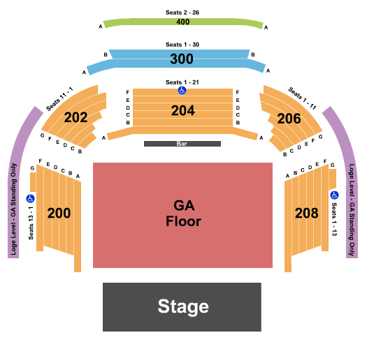 House Of Blues Seating Chart And Maps Las Vegas
