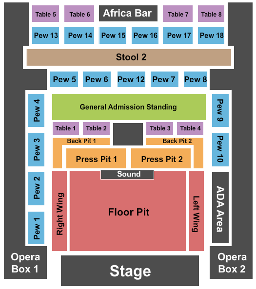 House Of Blues - Myrtle Beach Big Mammas Seating Chart