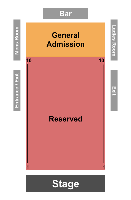 House Of Blues - New Orleans Reserved/GA Seating Chart