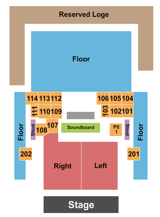 House Of Blues - Orlando Endstage R/L Seating Chart