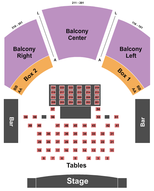 House Of Blues - Dallas Cabaret Seating Chart