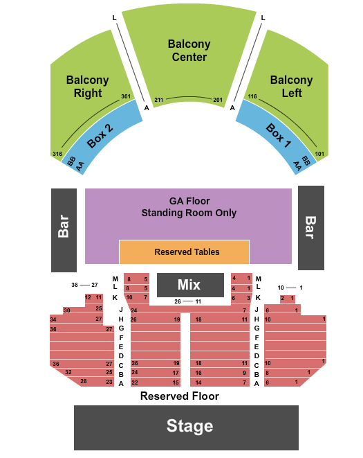 House Of Blues Seating Chart - Dallas