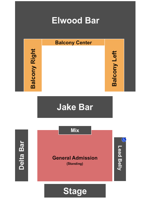 seating chart for House Of Blues - New Orleans - Endstage GA Floor - eventticketscenter.com