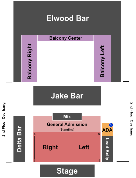 House Of Blues - New Orleans Endstage 2 Seating Chart
