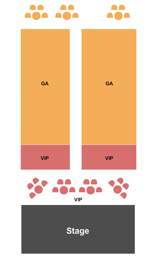 House of Tape At Harrah's Las Vegas Endstage GA VIP Seating Chart